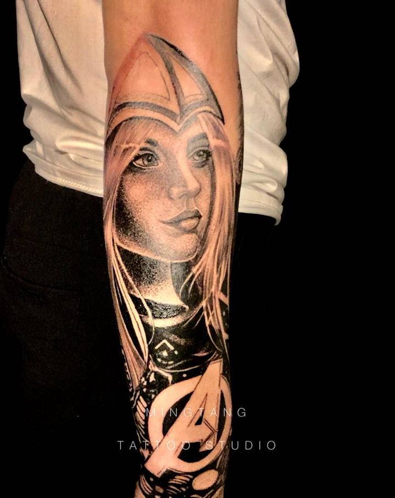 欧美肖像 （未完成）纹身图片_手臂欧美写实欧美肖像人物纹身图案