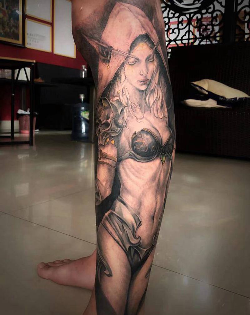 美纹身图片_欧美写实纹身图案