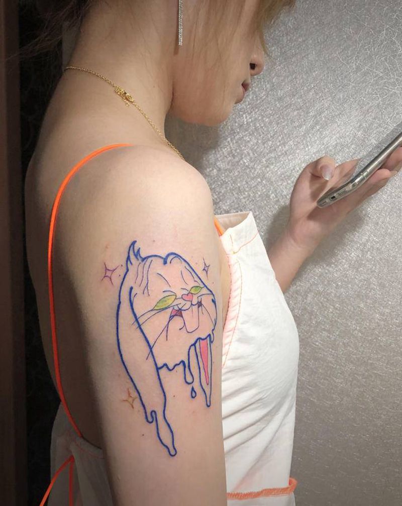 兔八哥纹身图片_手臂纹身图案