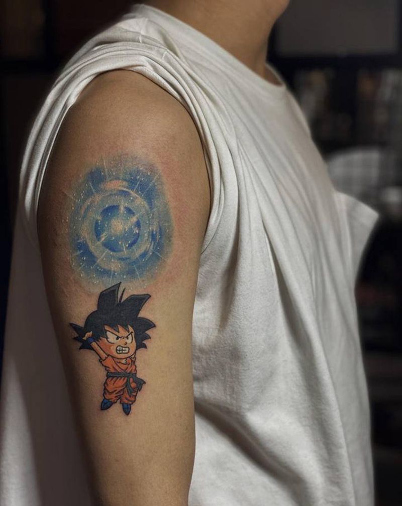 孙悟空纹身图片_手臂New School纹身图案