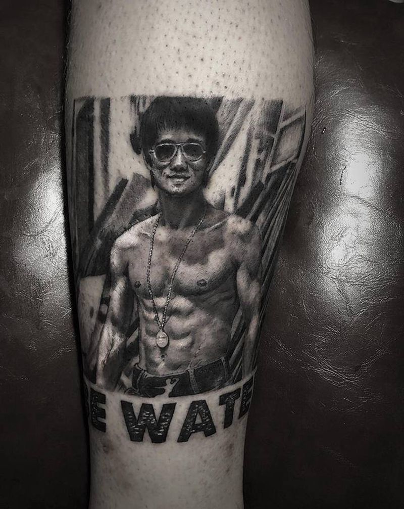 李小龙纹身图片_欧美写实纹身图案