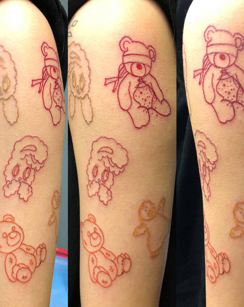 小清新纹身图片_手臂新传统纹身图案