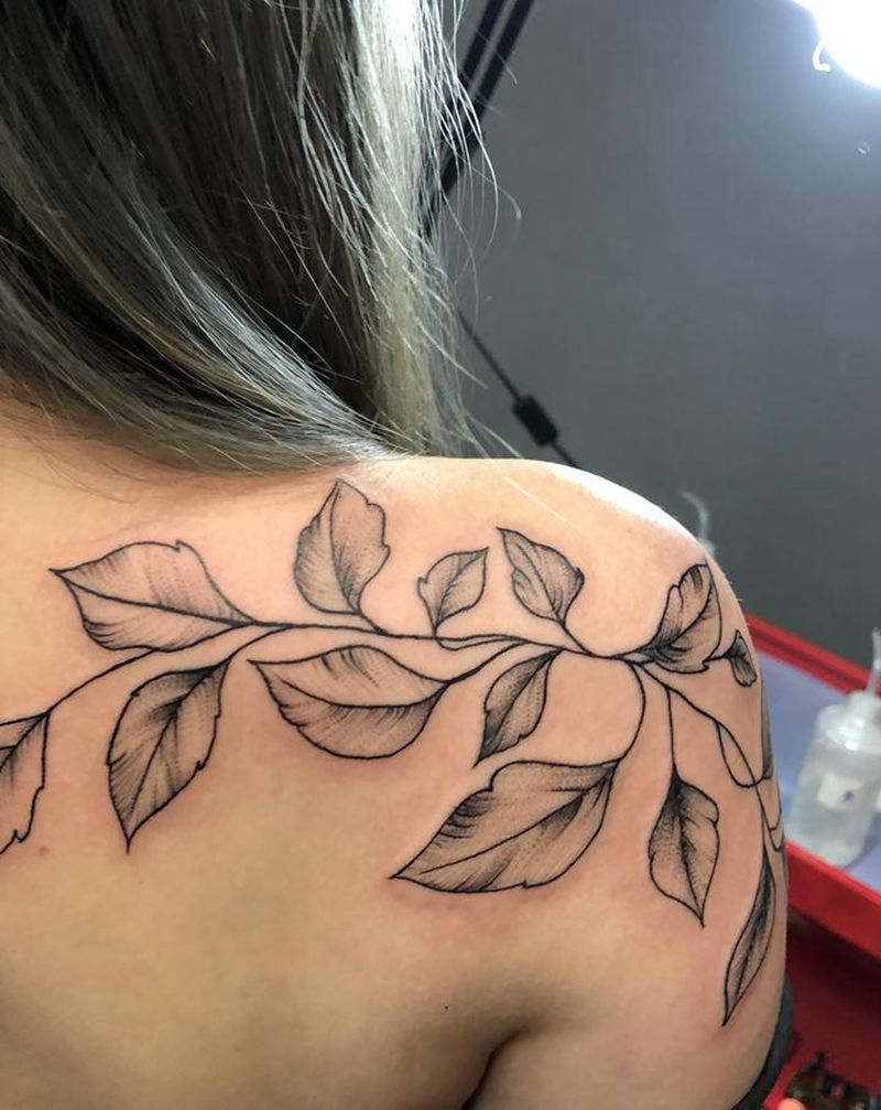 素花纹身图片_背部手臂新传统纹身图案