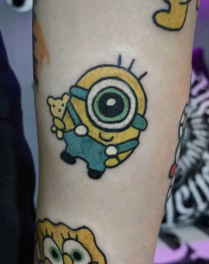 school拼接纹身图片_手臂Old School纹身图案