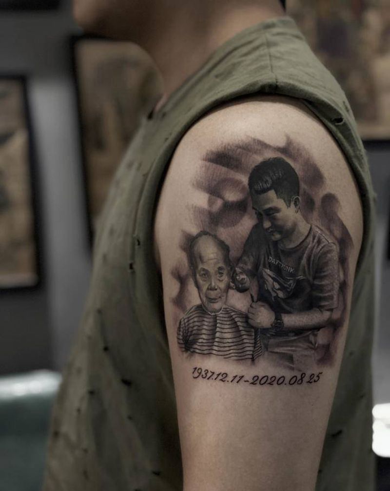 肖像纹身图片_手臂欧美写实纹身图案