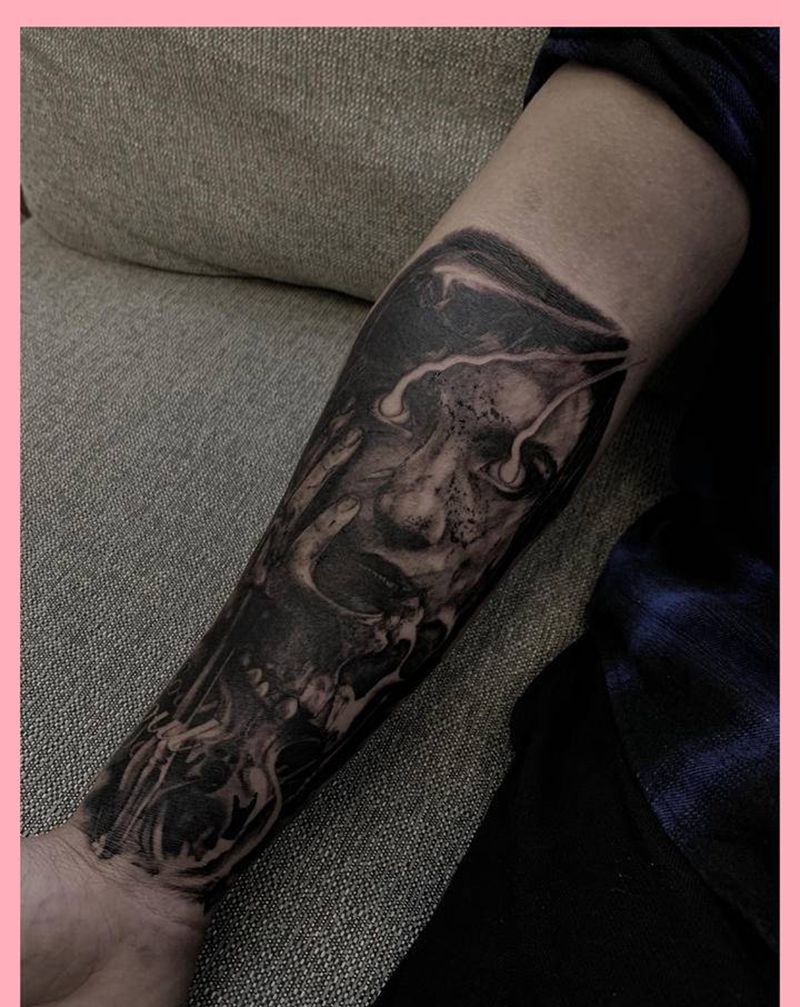 时间纹身图片_手臂手部欧美写实纹身图案