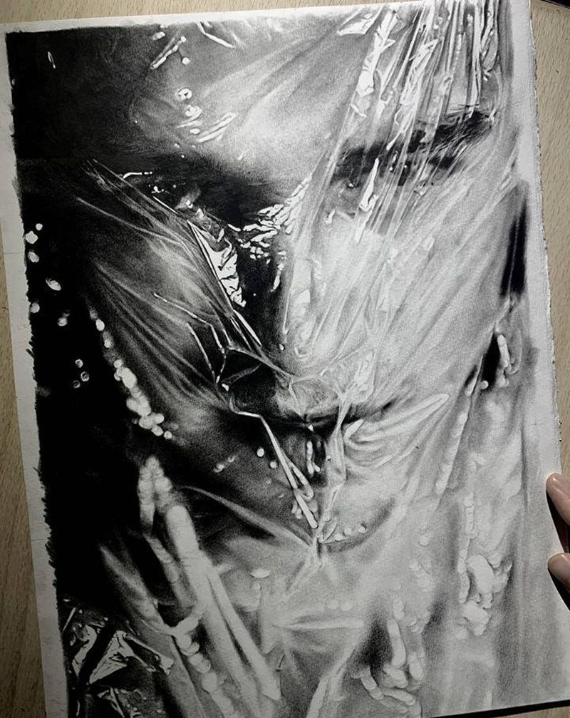 呼吸纹身图片_欧美写实纹身图案