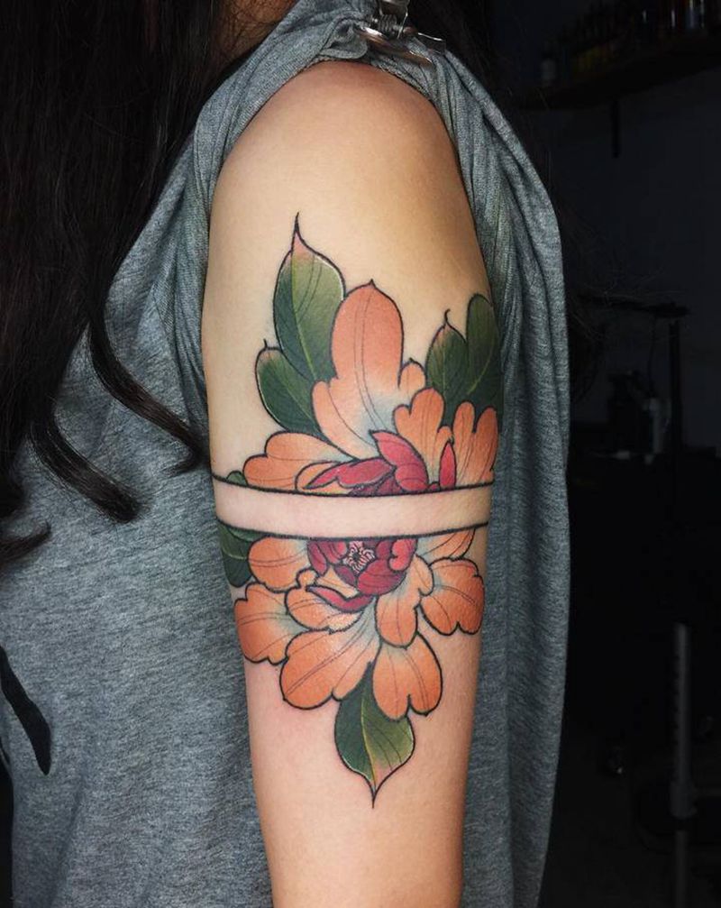 花纹身图片_手臂手部新传统New School纹身图案