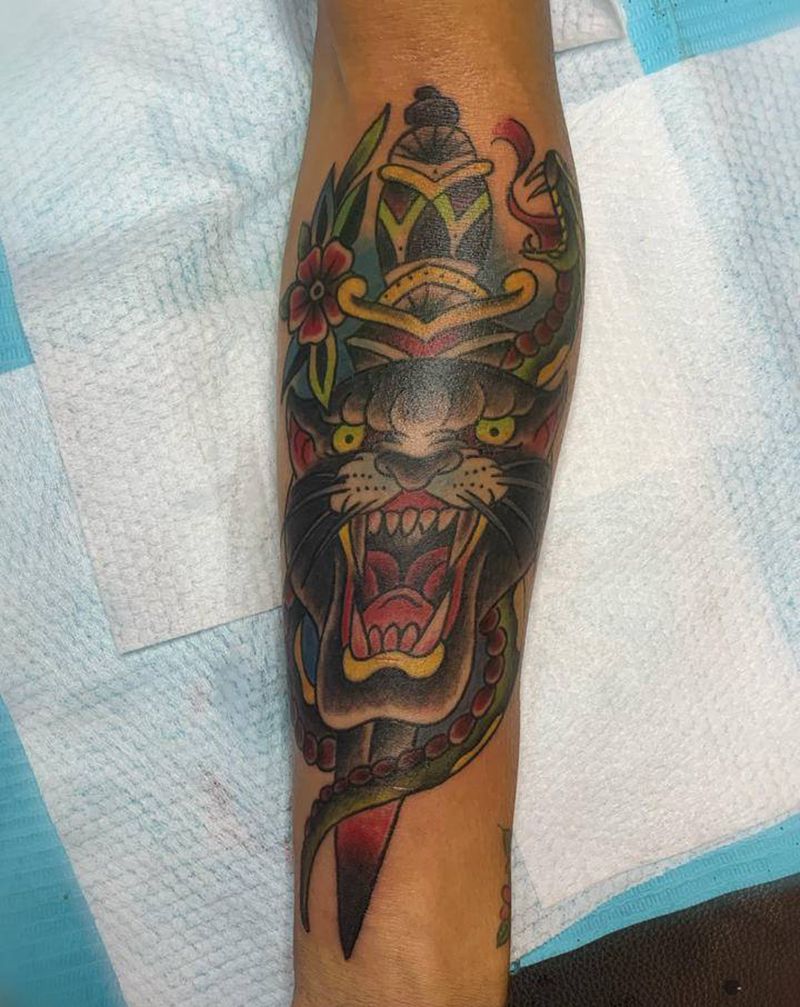 .纹身图片_手臂Old School纹身图案