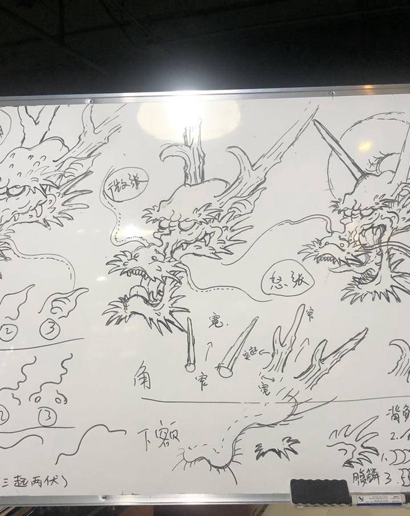 传统进修班课程龙纹身图片_老传统新传统纹身图案