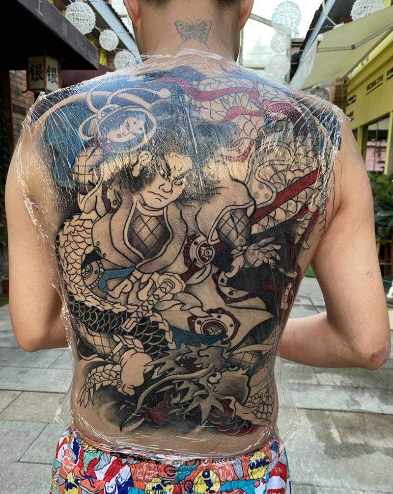 龙太郎纹身图片_遮盖纹身图案