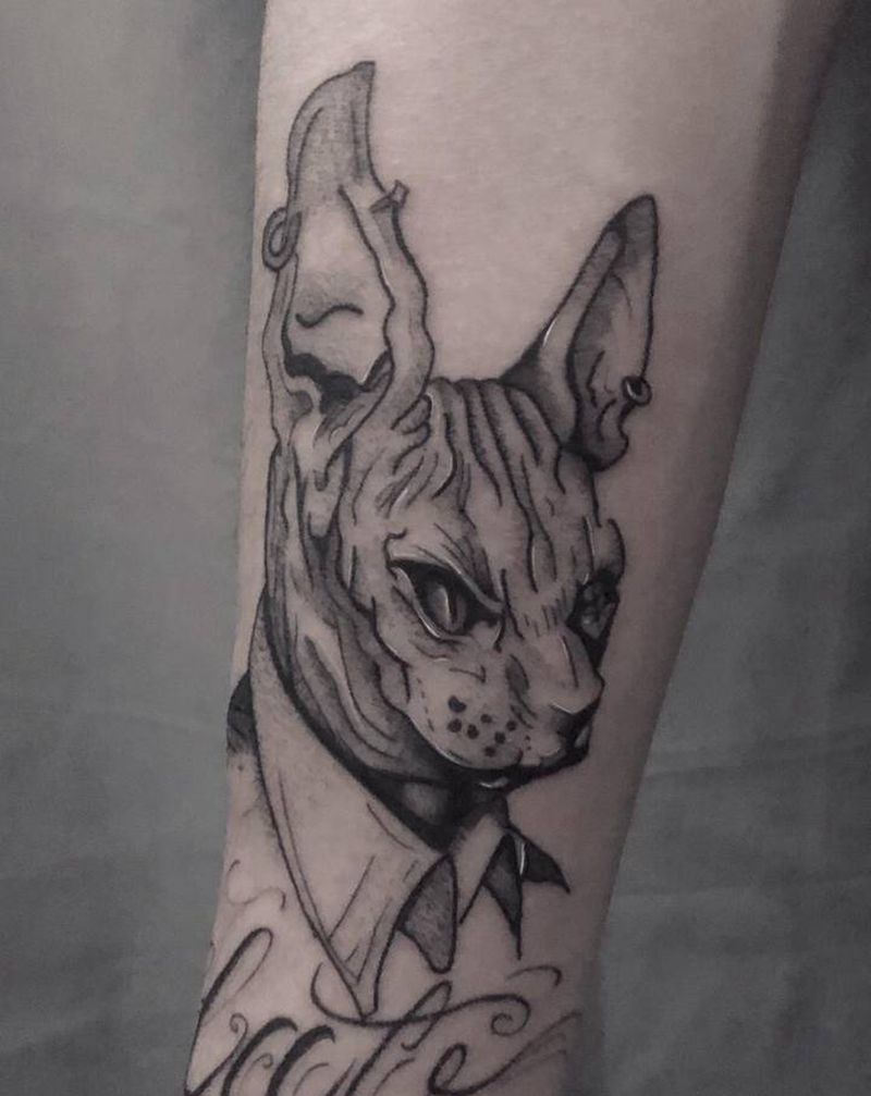 暗黑风纹身纹身图片_手部手臂点刺纹身图案