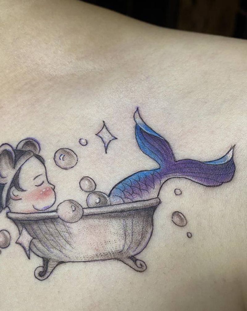 别人家的宝宝纹身图片_胸部纹身图案