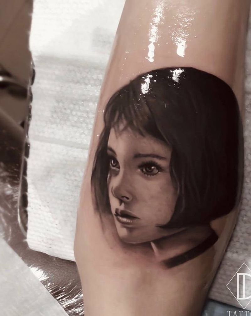 这个萝莉不太冷纹身图片_手臂欧美写实纹身图案