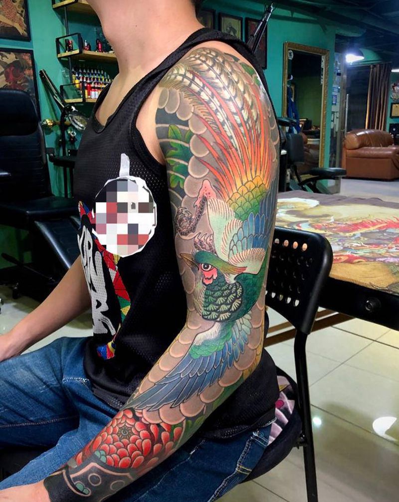 锦上添花纹身图片_手部手臂老传统新传统纹身图案