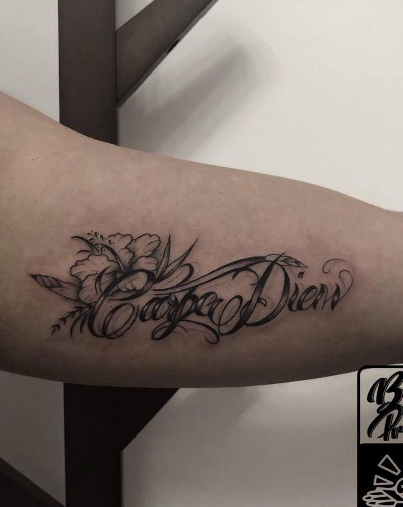 小英文纹身图片_手臂花体字纹身图案