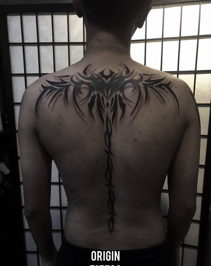 图腾纹身图片_背部图腾纹身图案
