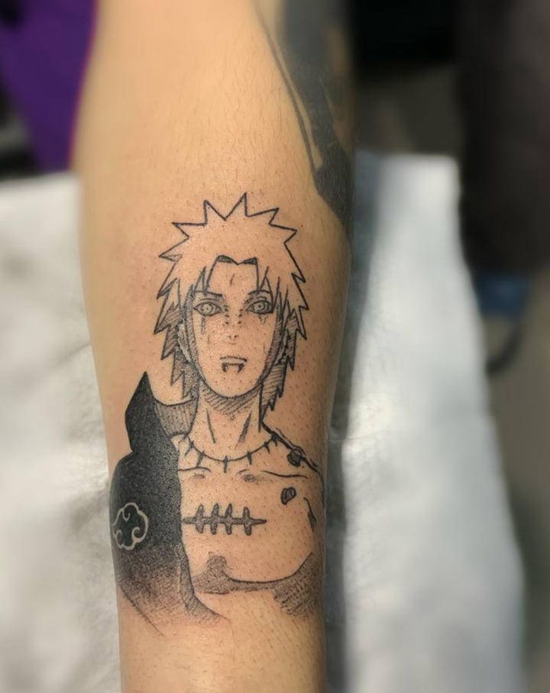 佩恩纹身图片_手臂纹身图案