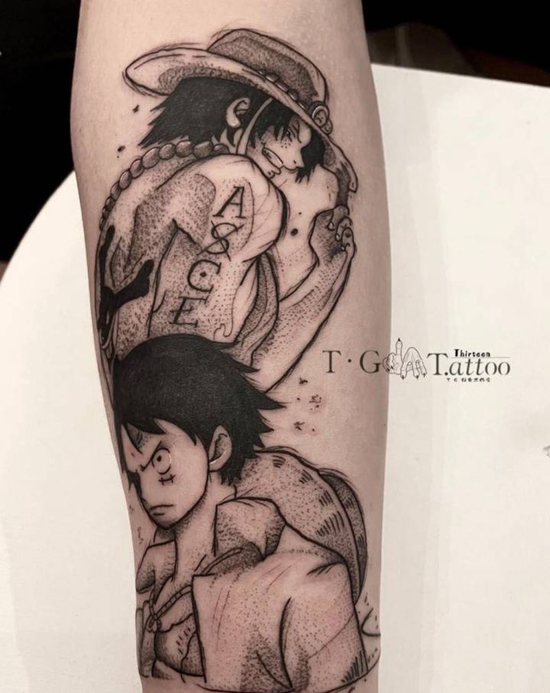 动漫纹身纹身图片_手臂手部点刺纹身图案