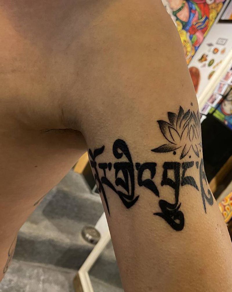 财源茂盛纹身图片_手臂水墨纹身图案