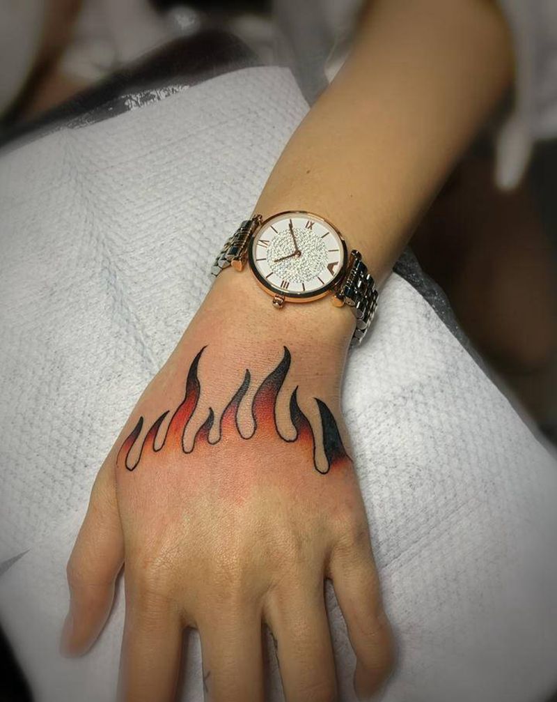 遮盖纹身图片_手部纹身图案