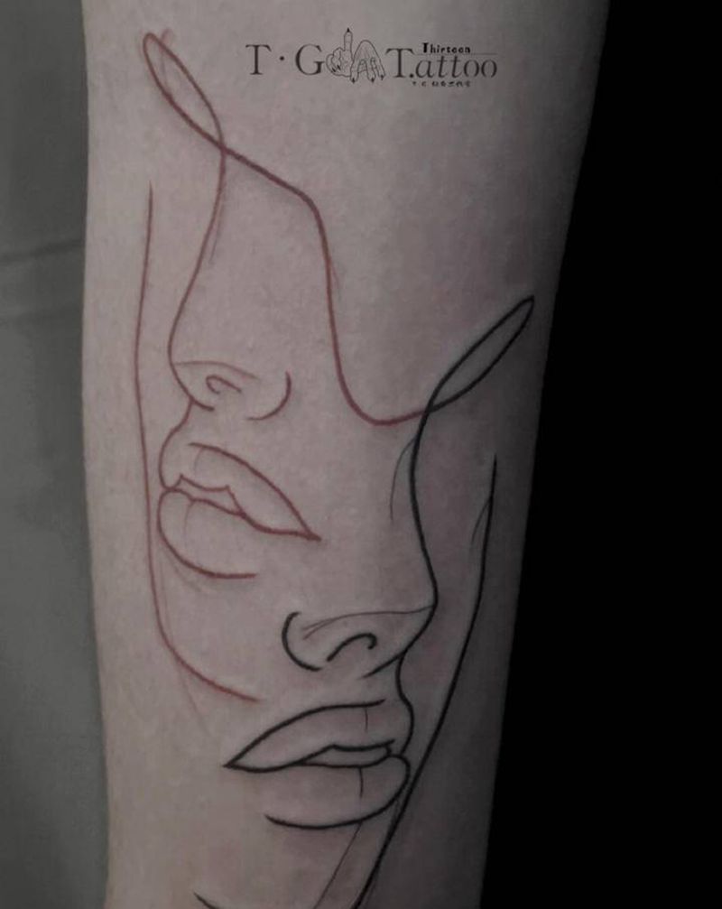 线条纹身纹身图片_手臂几何纹身图案