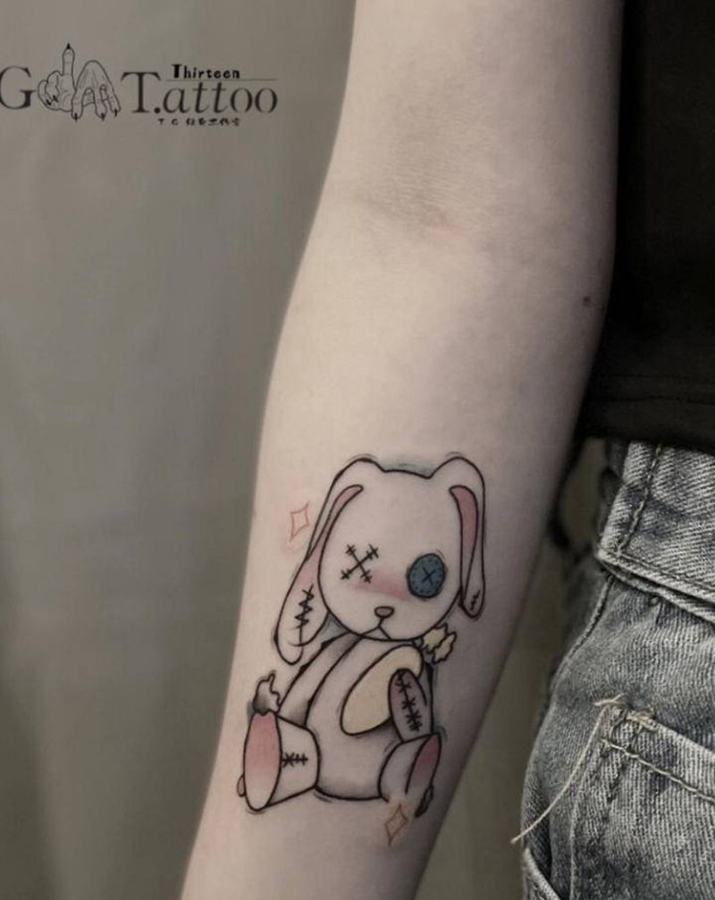 小可爱纹身图片_手臂水彩纹身图案