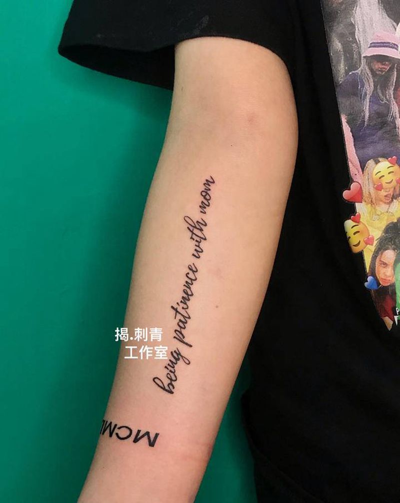 小英文纹身图片_手臂花体字纹身图案
