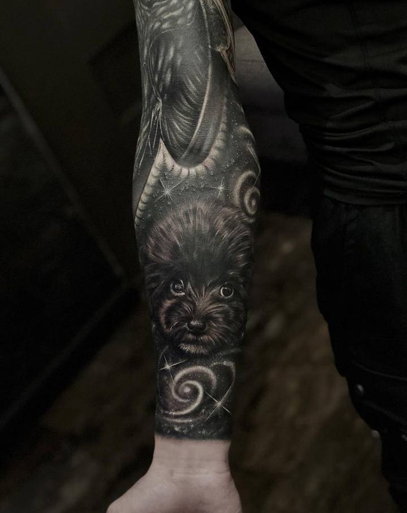 欧美写实纹身图片_手臂欧美写实宠物-眼纹身图案