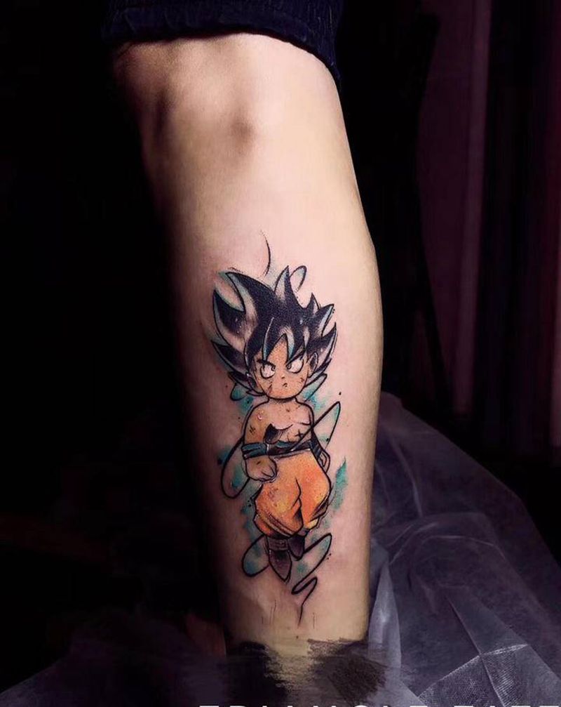 孙悟空纹身图片_腿部纹身图案