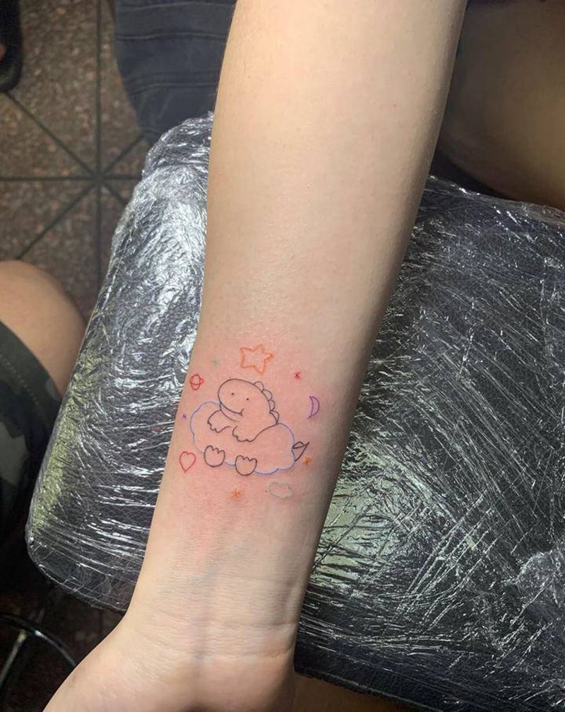 泡泡龙纹身图片_手部纹身图案