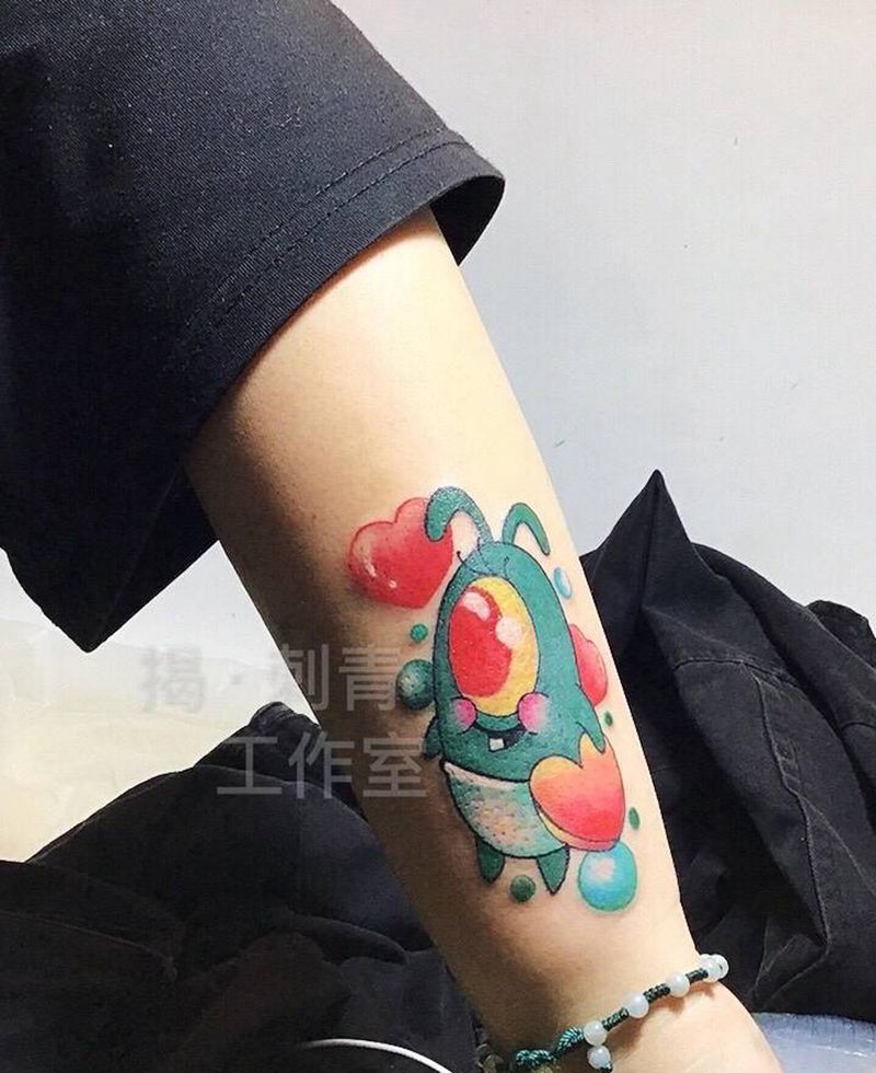 痞老板纹身图片_手部水彩纹身图案