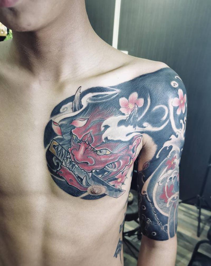 修改失败纹身纹身图片_胸部手臂老传统纹身图案