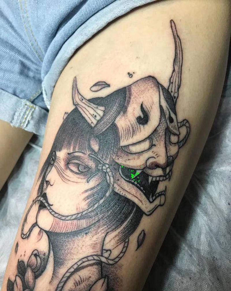 ·纹身图片_脚部腿部点刺纹身图案