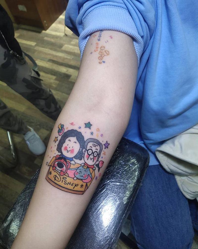 少女心纹身图片_手部卡通纹身图案