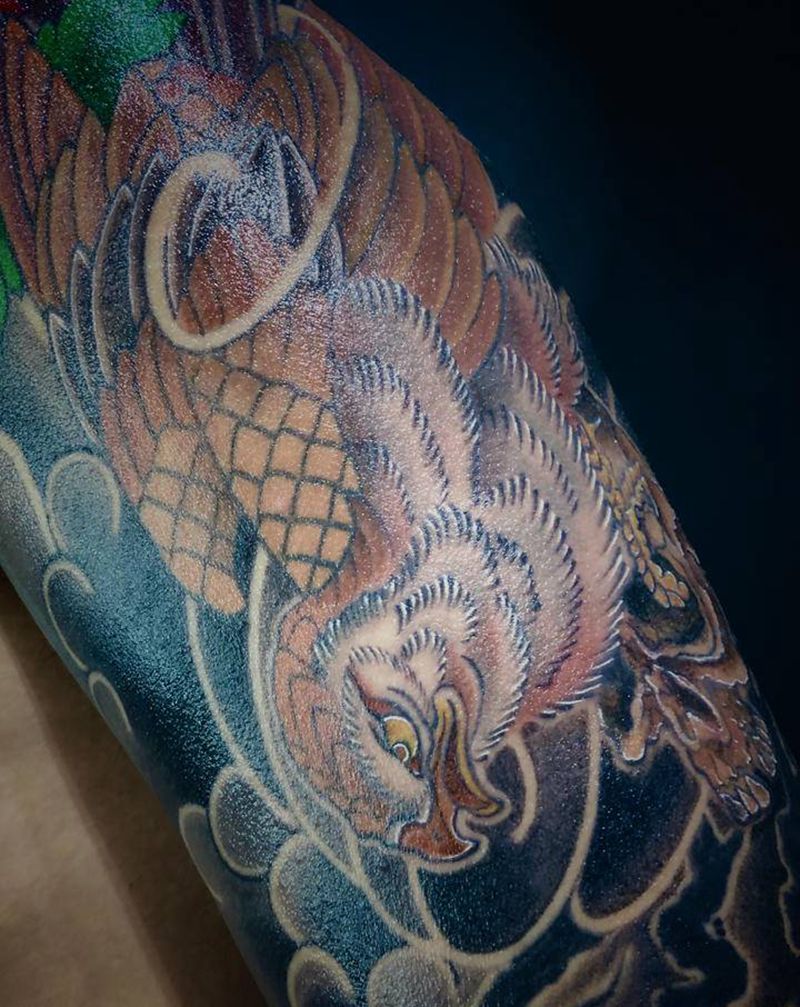 胸口遮盖/传统纹身图片_胸部手臂老传统纹身图案