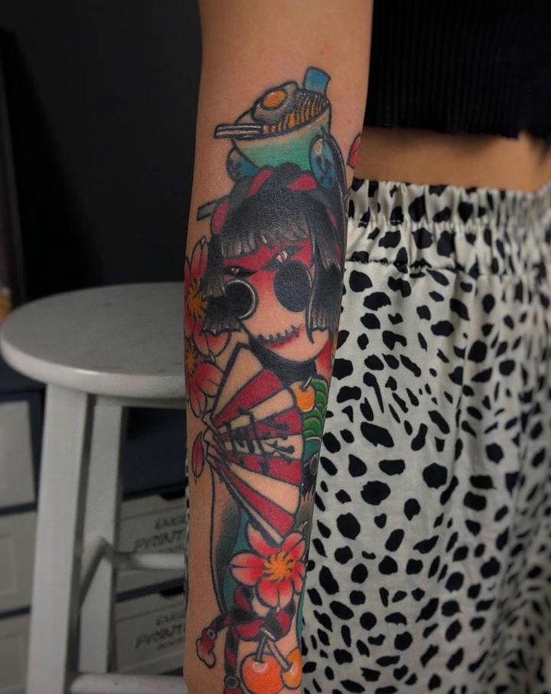 遮盖纹身图片_手臂手部日式纹身图案