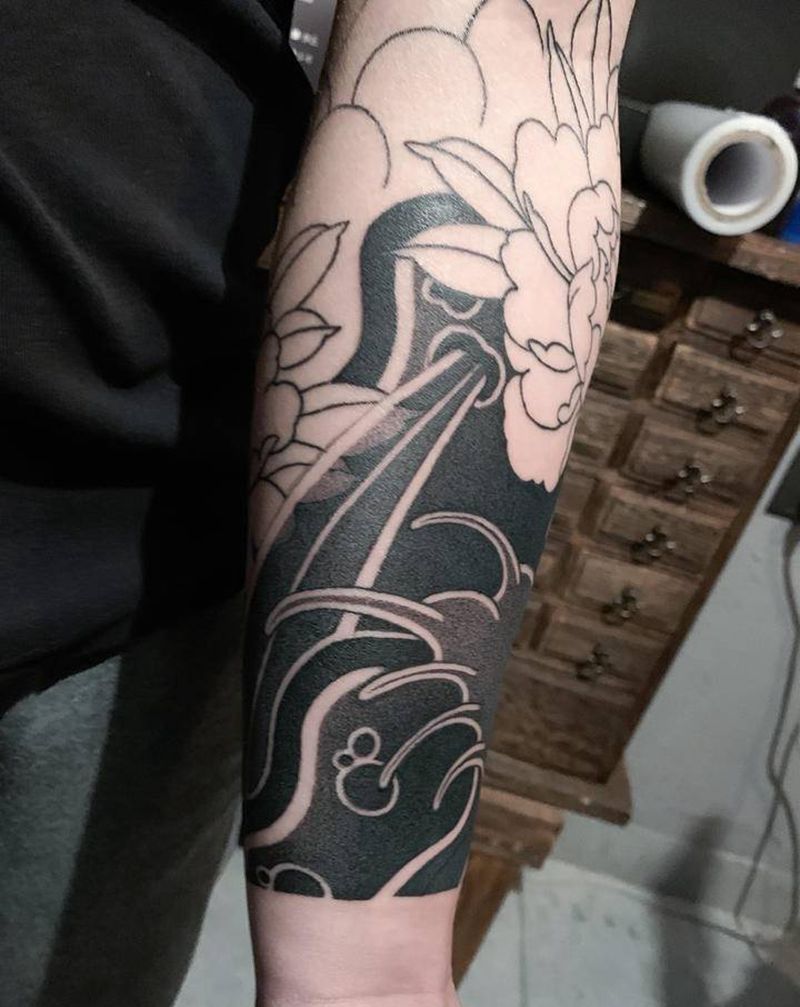 传统花臂纹身图片_手臂老传统纹身图案