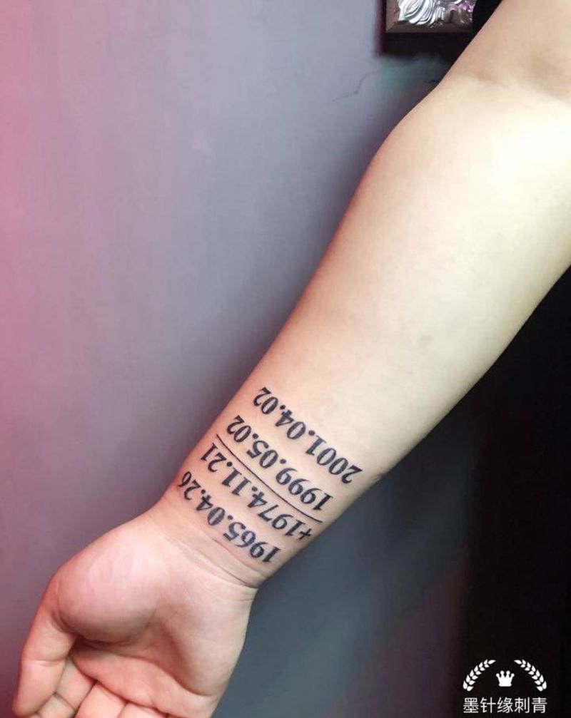阿拉伯数字纹身图片_手部纹身图案
