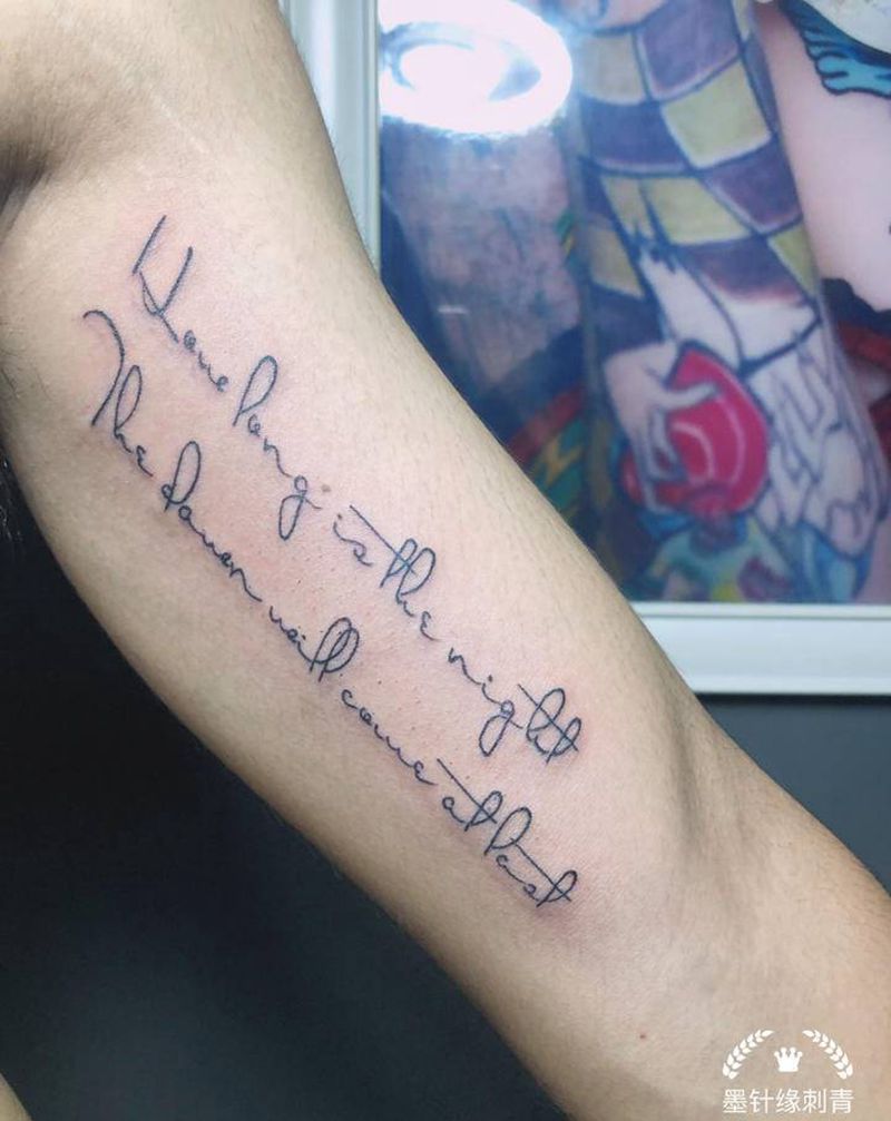 小英文纹身图片_手臂纹身图案