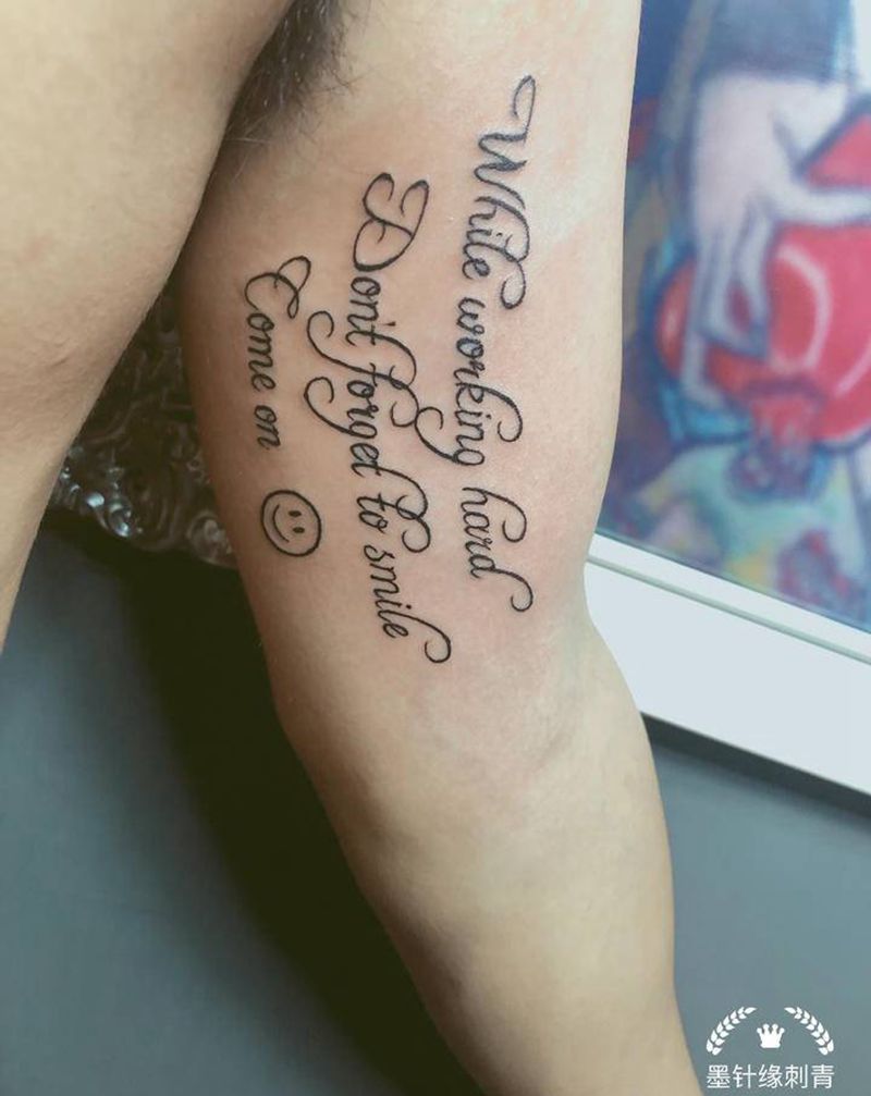 英文纹身图片_手臂纹身图案