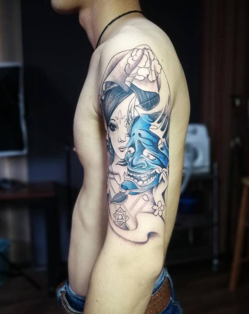 艺妓纹身图片_手臂纹身图案