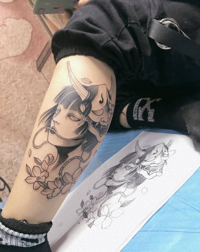 花臂纹身图片_腿部手部纹身图案