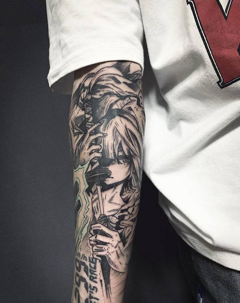 动漫纹身图片_手臂纹身图案