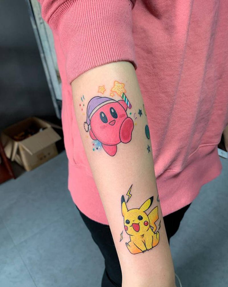 皮卡丘纹身图片_手臂纹身图案