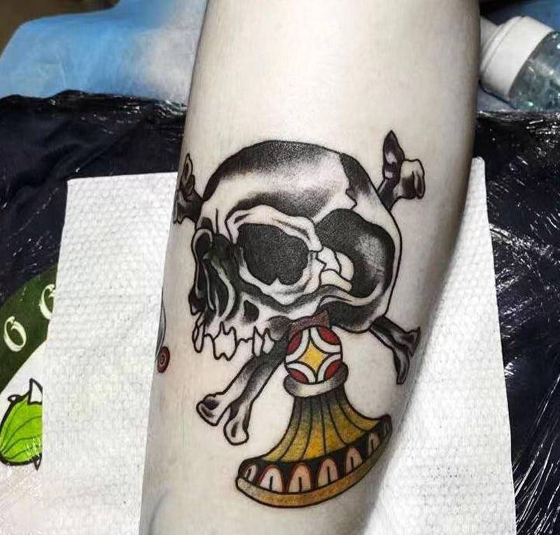 sohool纹身图片_腿部纹身图案