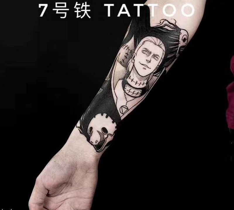 晓  飞段纹身图片_手臂纹身图案