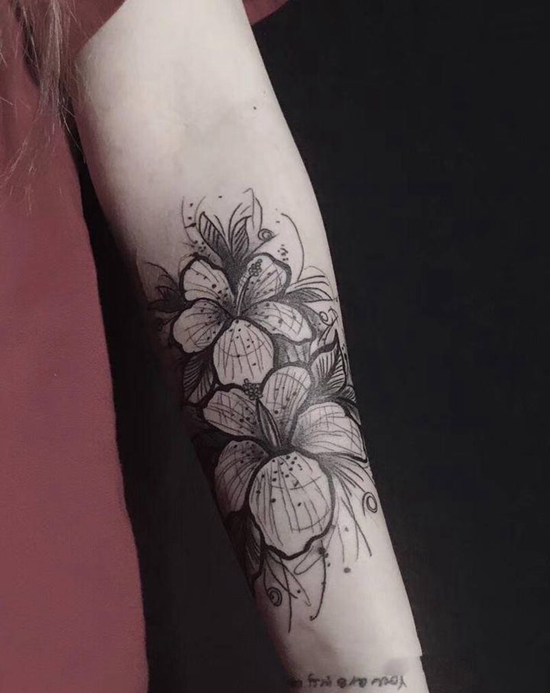 花纹身图片_手部手臂纹身图案