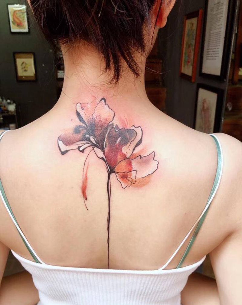 抽象水墨纹身图片_水墨纹身图案