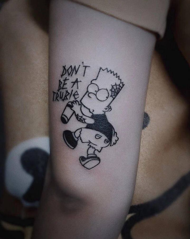 辛普森别烦恼纹身图片_手臂纹身图案